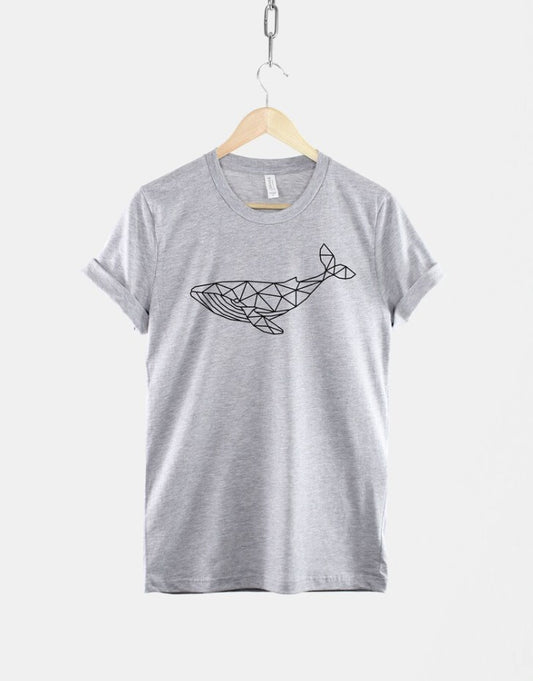 Geometric Whale Shirt, Humpback Whale T Shirt