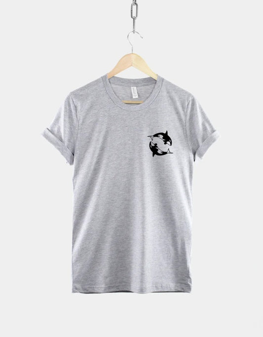 Orca Pocket Tee - Nautical Whale Shirt - Killer Whale Graphic, Marine Life Art, Soft Cotton, Unisex Fit